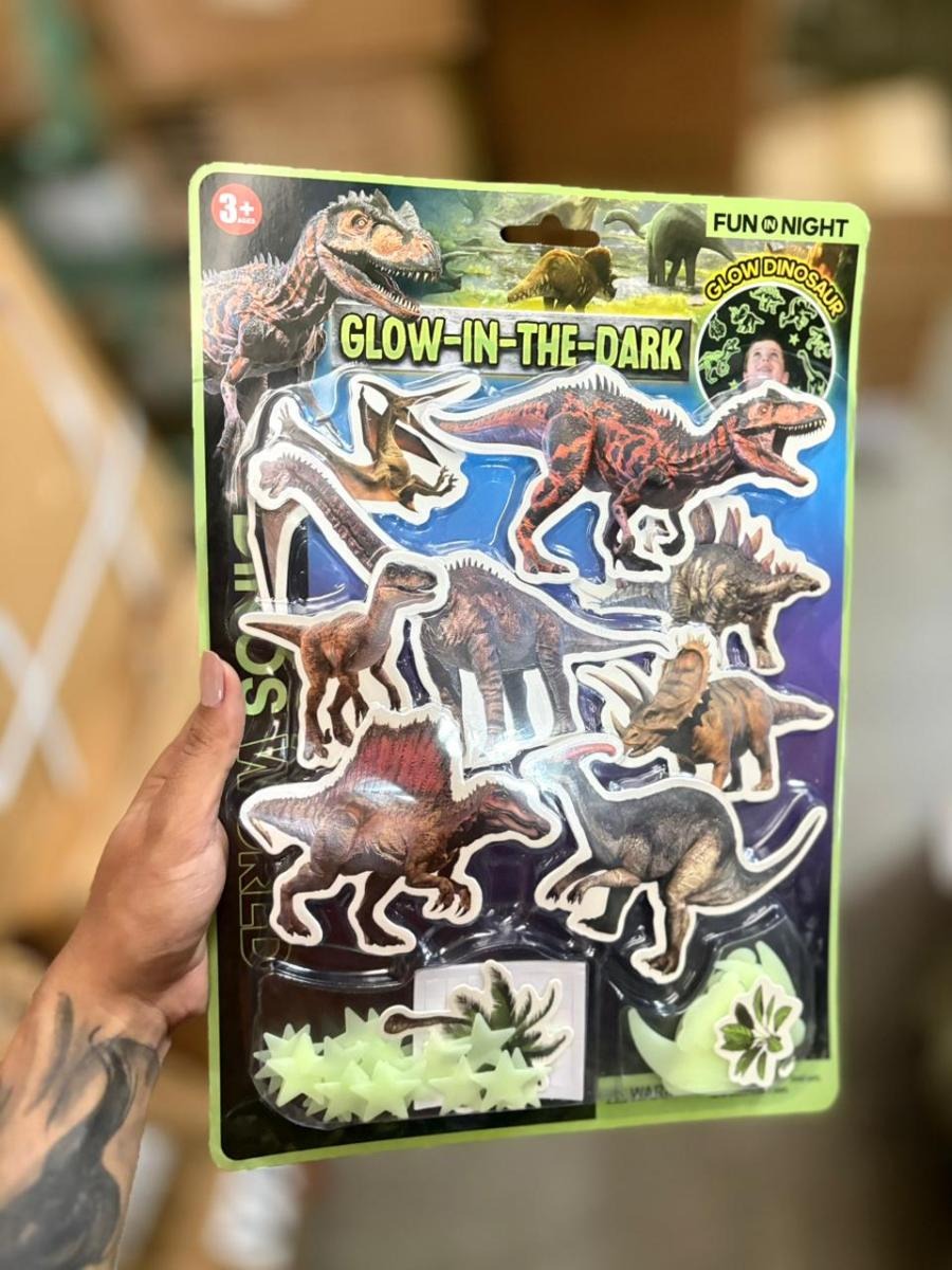 PEGATINAS DINOSAURIO FLOURECENTE - 21032